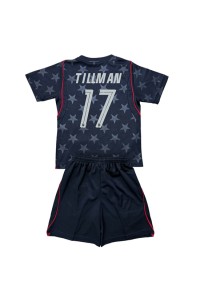 Yhdysvallat Malik Tillman #17 Jalkapallovaatteet Lasten Vieraspeliasu MM-kisat 2026 Lyhythihainen (+ Lyhyet housut)